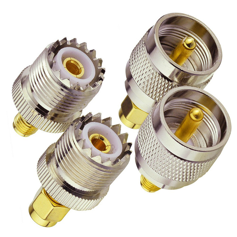منفذ UHF المذكر PL259 الأنثى منافذ SO239 مجموعة من أربعة أجزاء SMASL16GPRS جهاز الاتصال المذكر للدراجة النارية الأنثى