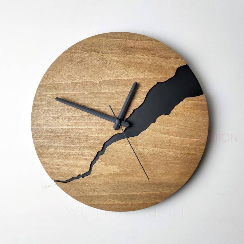 Modernes Holz-Wanduhr Design - Einfache Aufstellung