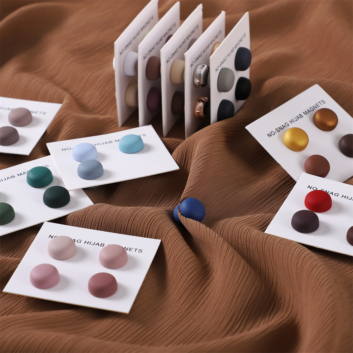 Écharpe accessoire ronde colorée forte magnétique à fermoir en forme de macaron