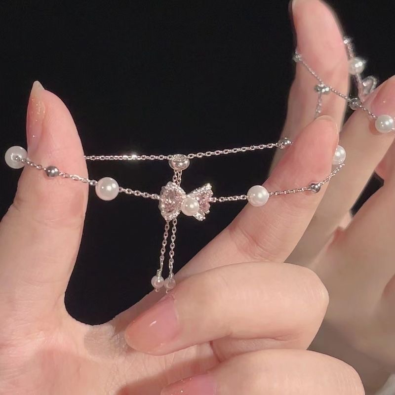 Perlenarmband Bow Pearl Sweet Light Luxury Ins Style