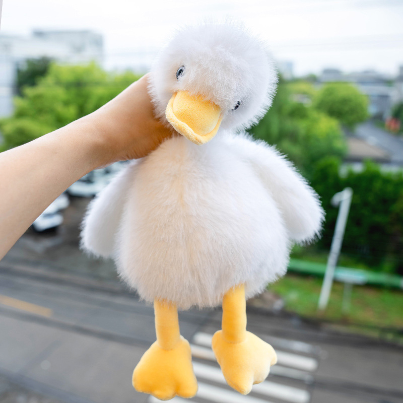 Süßer gelber Entchen-Schwarzswan-Plüschteddy für Kinder