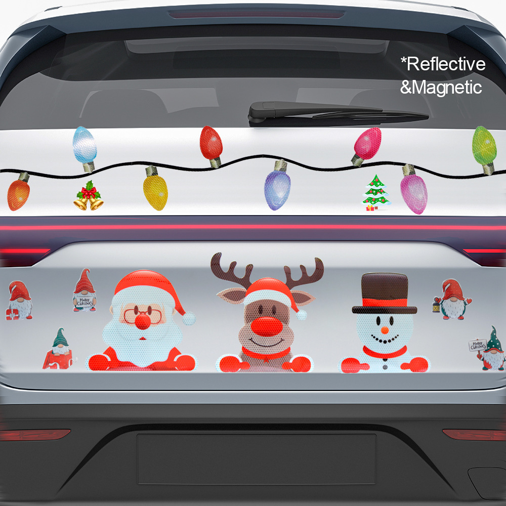 Reflektierende Weihnachts-Honeycomb-Magnet-Aufkleber