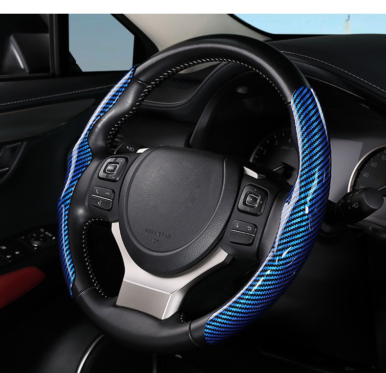 Carbon Fiber Steering Wheel Cover Glossy