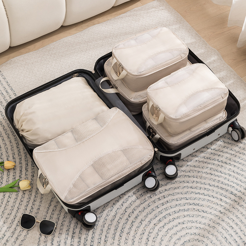 Ensemble de rangement comprimé pour voyage : ensemble d'organisateurs de valises pour grands voyages d'affaires