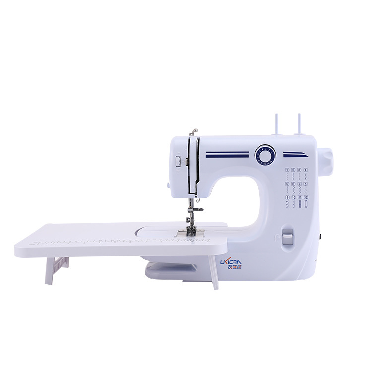Upgrade 12-Nadel-Elektro-Haushalts-Mini-Doppel-Nadel-Mehrzweck-Nähmaschine