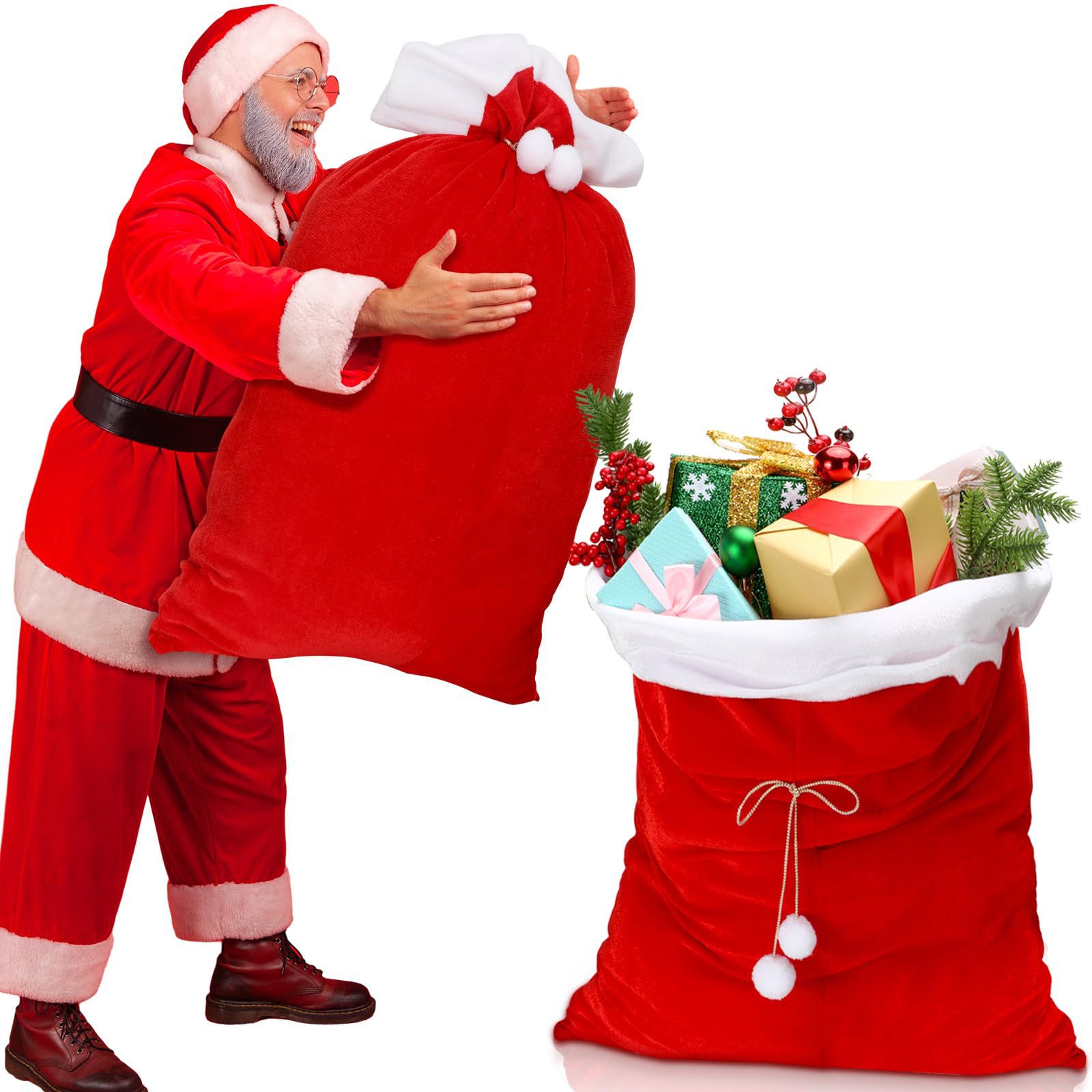 Santa Claus Large Backpack Large Christmas Gift Bag
