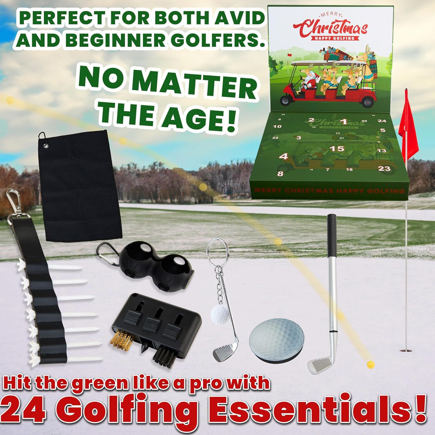 Golf-Adventskalender für Männer - Weihnachtsbox