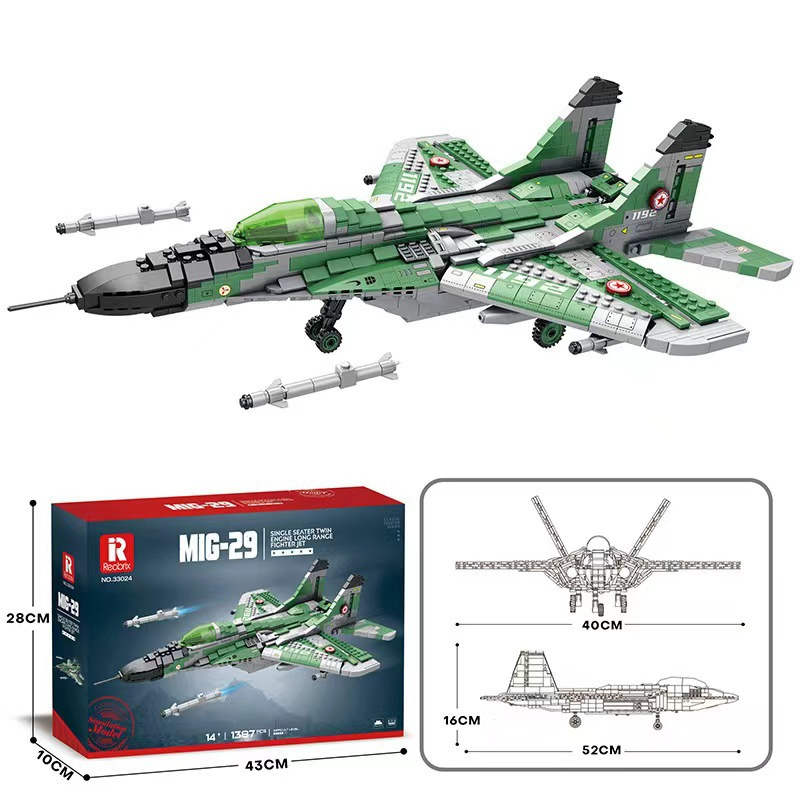 Military Building Blocks Fighter Puzzle Assembling Building Blocks
