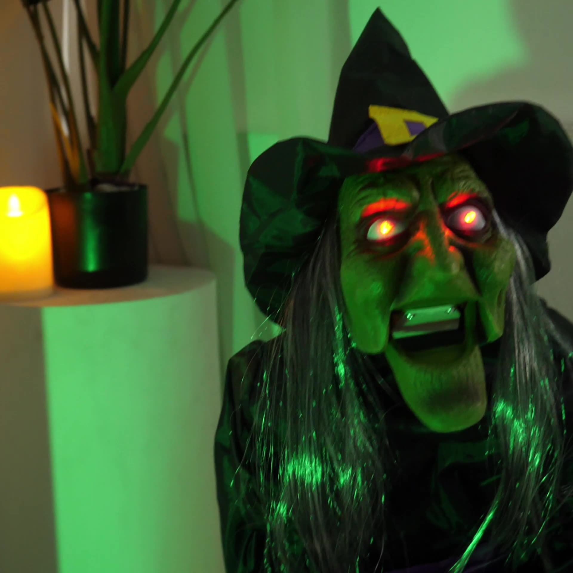 Halloween End Plate Hexe Electric Voice-activated Induktions-Dekoration