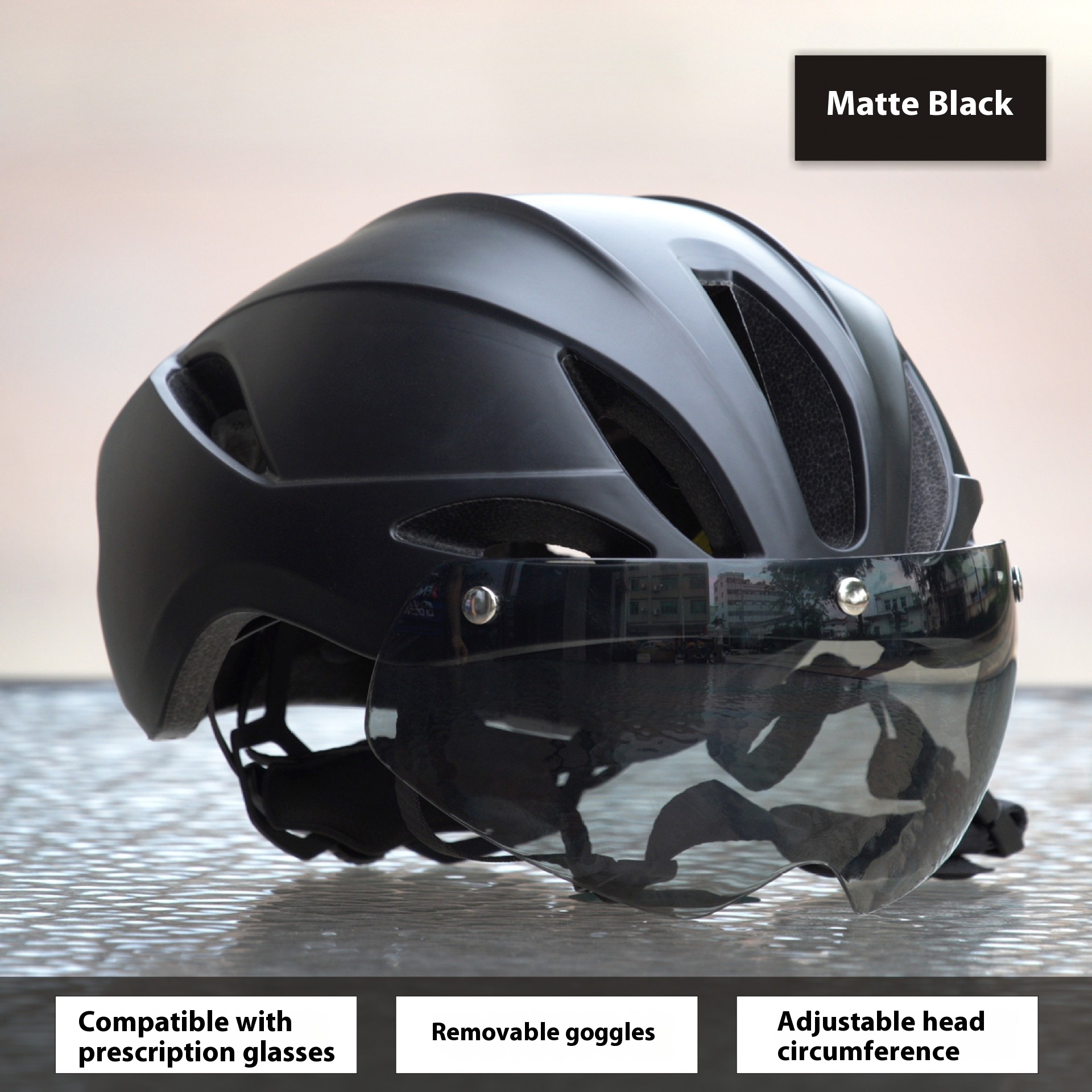 Magnetischer Fahrradhelm mit abnehmbarem Visier