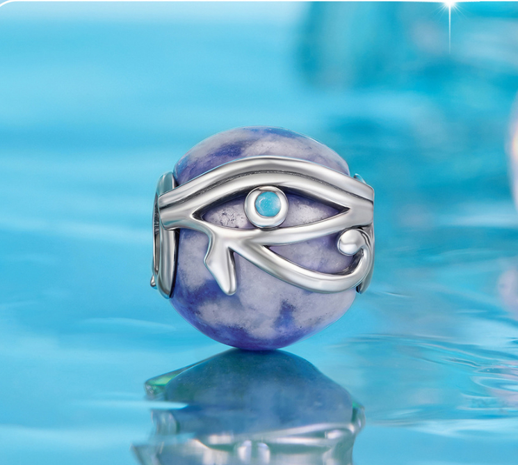 Original Horus Eye Blue Point Stone Beaded Bohemian Style Armband