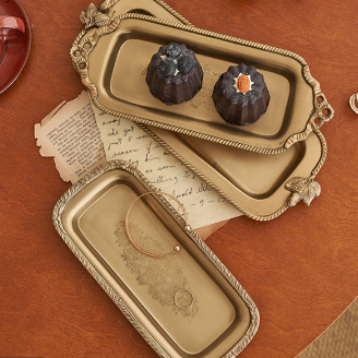 India Imported Brass Tray Storage Tank Ornaments