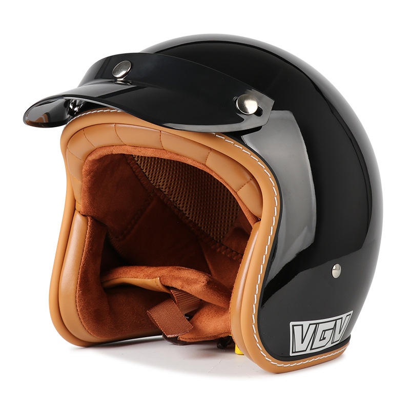 Casque de moto certifié 3C rétro voiture électrique