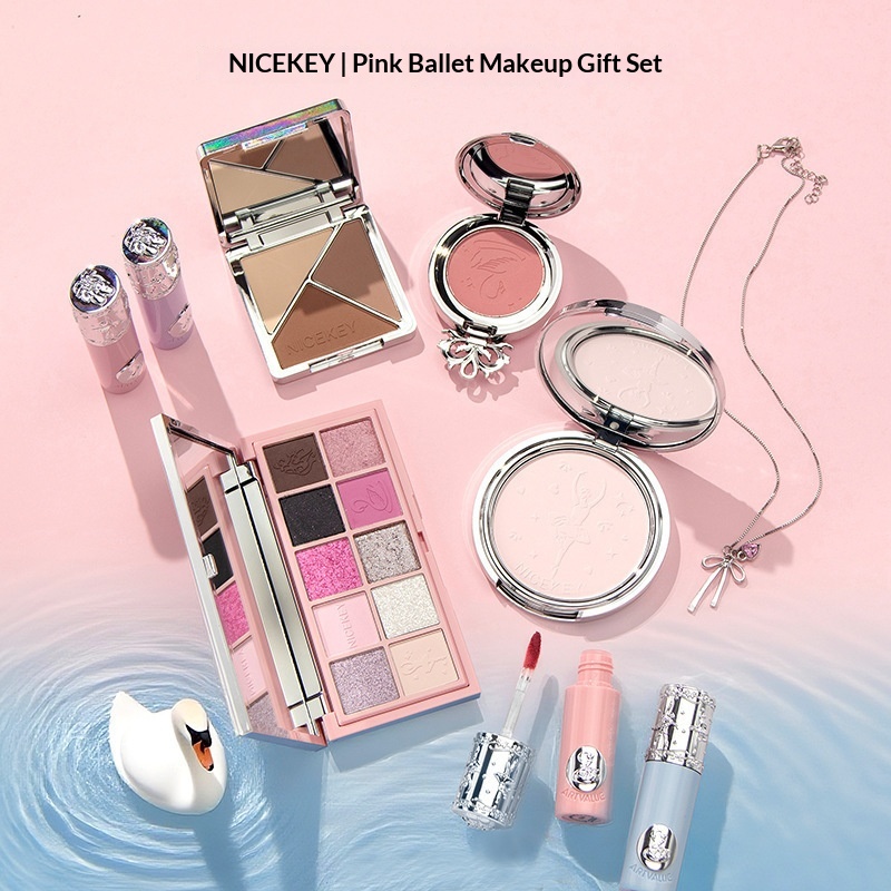 Conjunto di trucco estetico per il balletto, set di blush e tinte per le labbra per un aspetto più luminoso e più chiaro