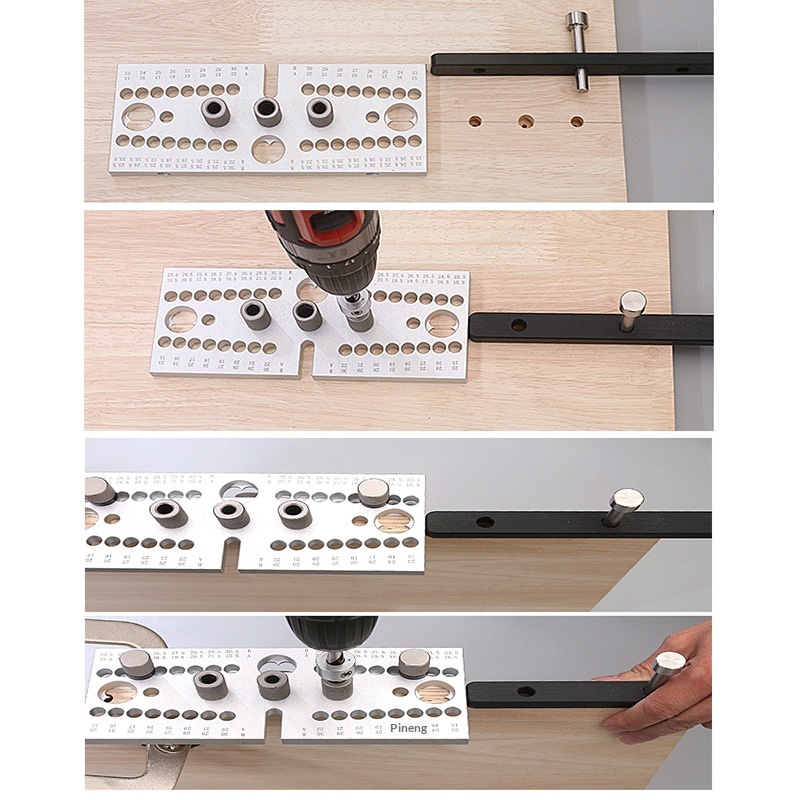 Lavorazione del legno 3-in-1 Puntatore di fori localizzatore