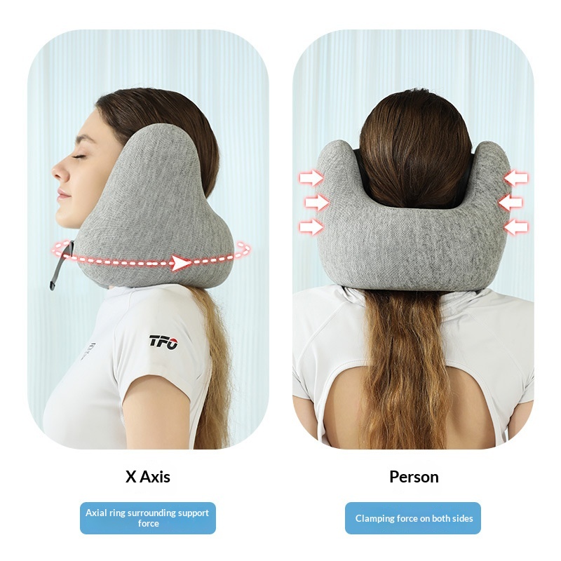 Memory Foam U-shaped Pillow For Travel Noise-reducing And Neck-supporting
