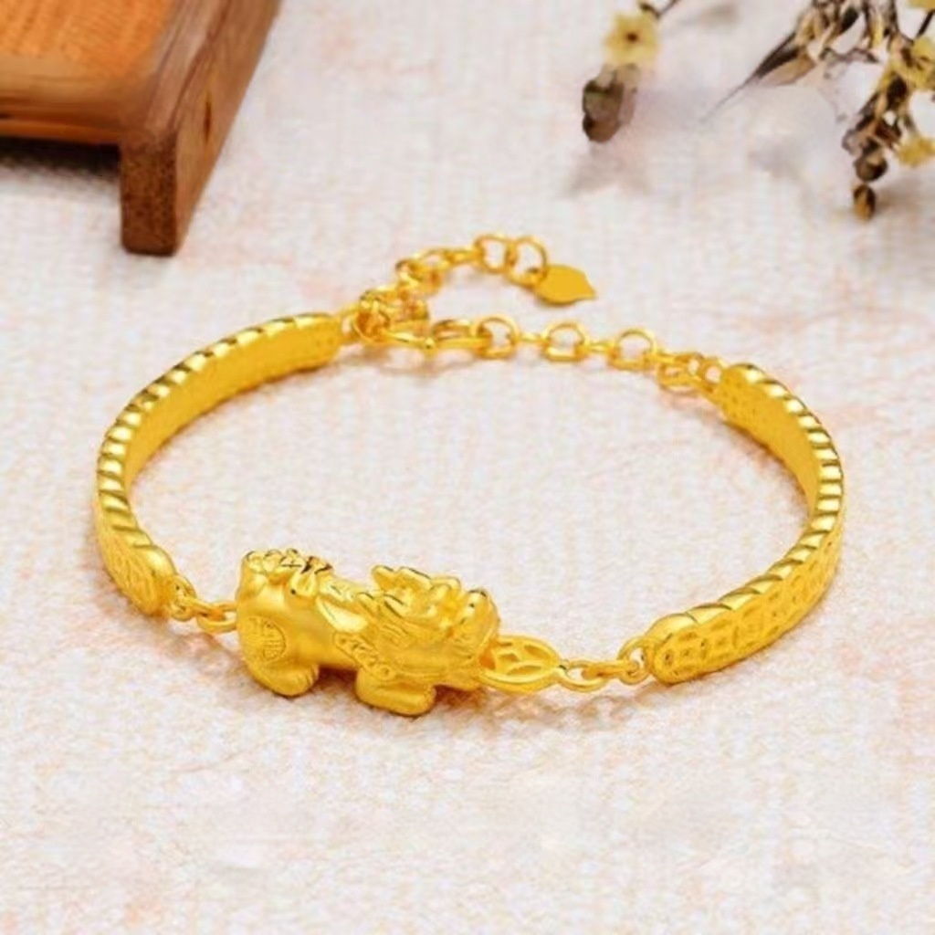 Copper-Goldverziertes Pixiu-Armband zur Anziehung von Reichtum