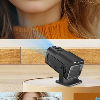 Il titolo tedesco "Home Ultra HD 4K Portable Projector" tradotto in italiano è "Proiettore Portatile Ultra HD 4K per la Casa".