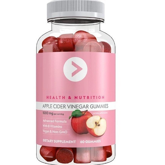 Essig-geschmacktes Gummivitamin in der Flasche