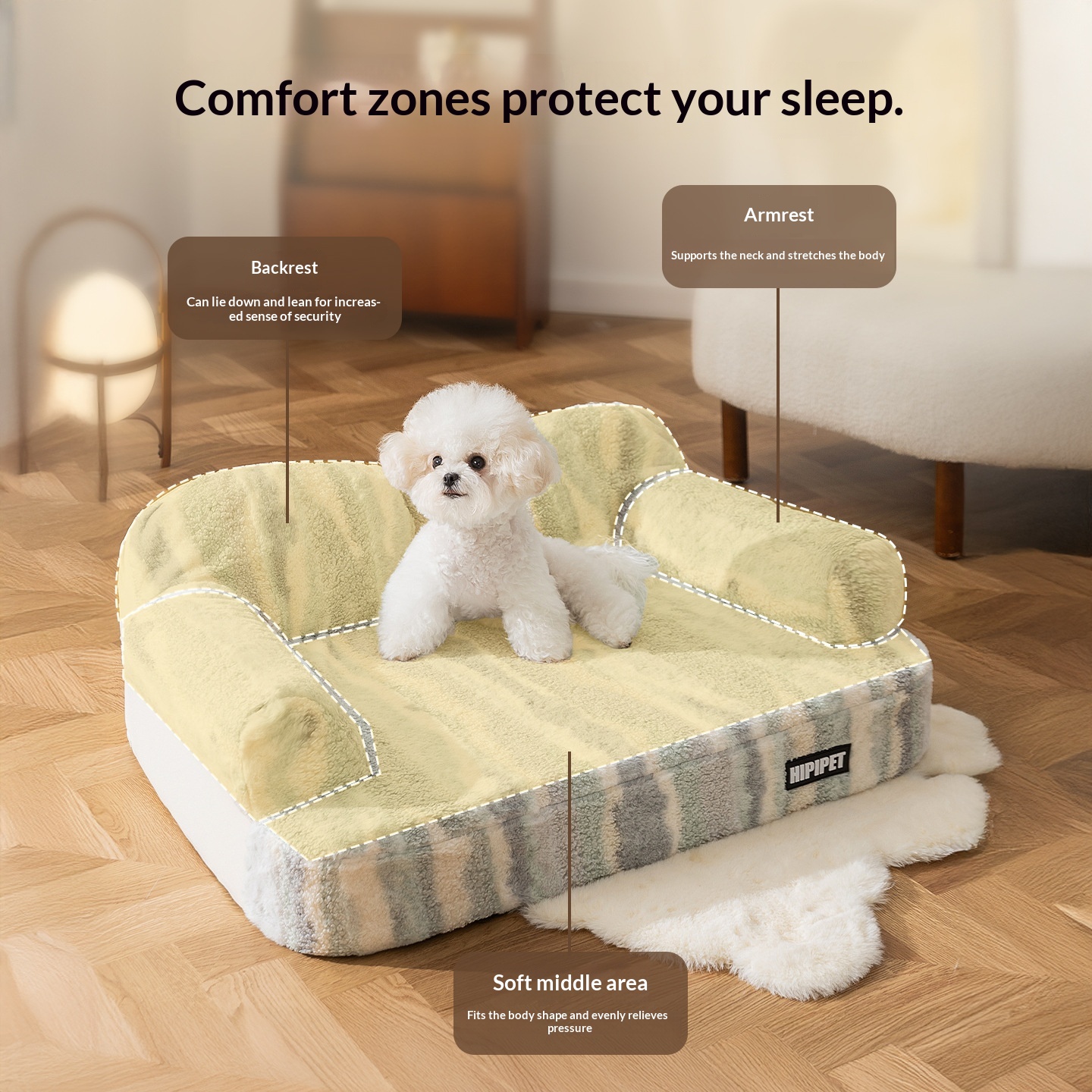 Allwetter Hundebett-Sofa für kleine Hunde