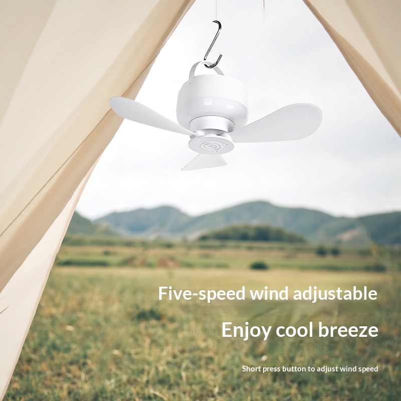 Intelligenter Fernbedienbarer Mini-Deckenventilator Nachttischleuchte mit Akku