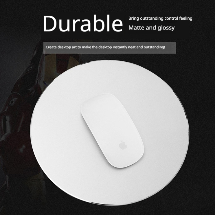 Pads de souris carrés et ronds double face en aluminium
