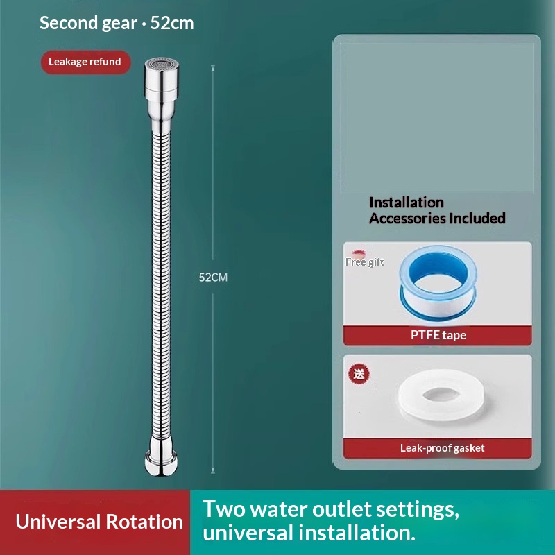 Faucet Extender Anti-splash Gadget Stainless Steel Extension Pipe Multi-functional Connector