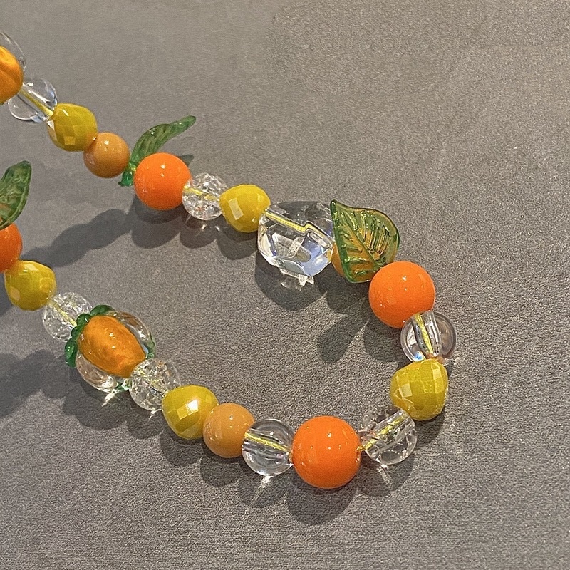 Orangefarbener Shi Shi Ruyi Handgewebter Grosse-Gluck-Phone-Lanyard