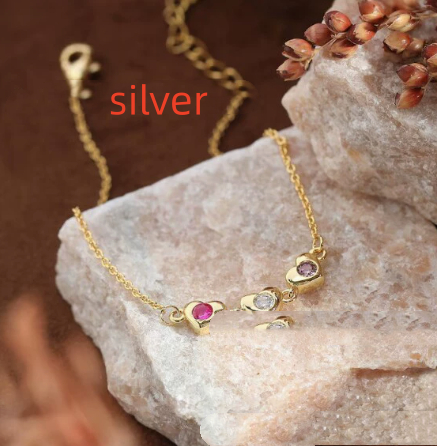 bracelet personnalisé en forme de cœur en zircon